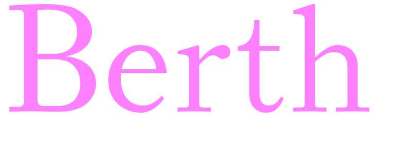 Berth - girls name