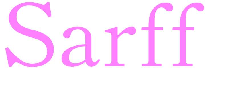 Sarff - girls name