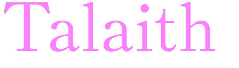 Talaith - girls name