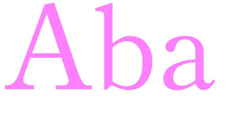 Aba - girls name