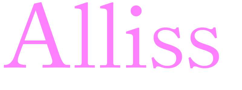 Alliss - girls name