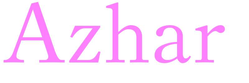 Azhar - girls name