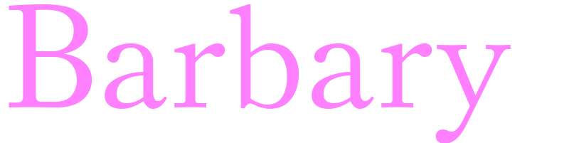 Barbary - girls name