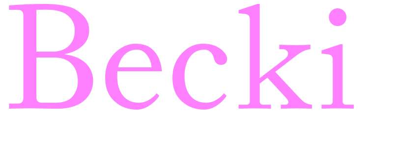 Becki - girls name