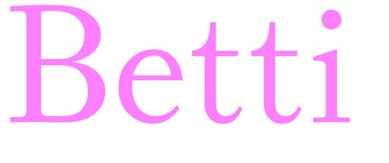 Betti - girls name