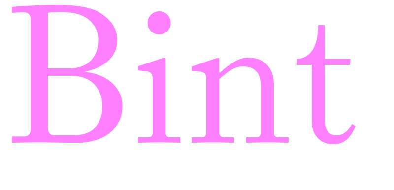 Bint - girls name