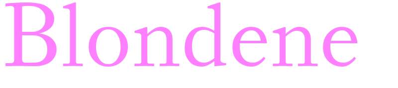 Blondene - girls name