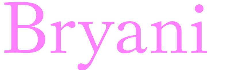 Bryani - girls name