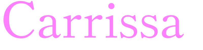 Carrissa - girls name