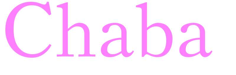 Chaba - girls name