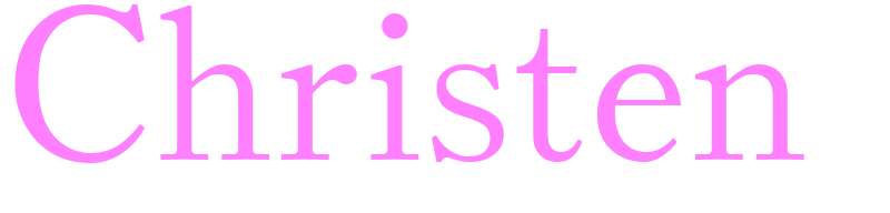 Christen - girls name