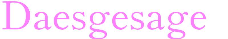 Daesgesage - girls name