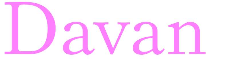 Davan - girls name