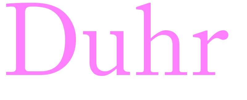 Duhr - girls name