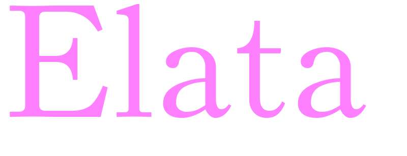 Elata - girls name