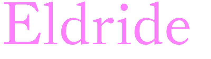 Eldride - girls name