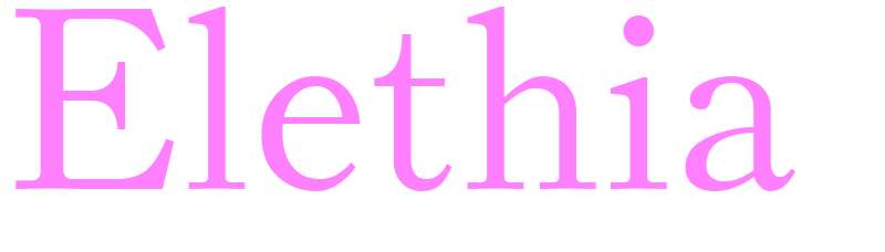 Elethia - girls name