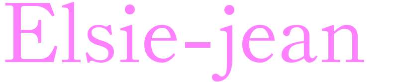 Elsie-jean - girls name