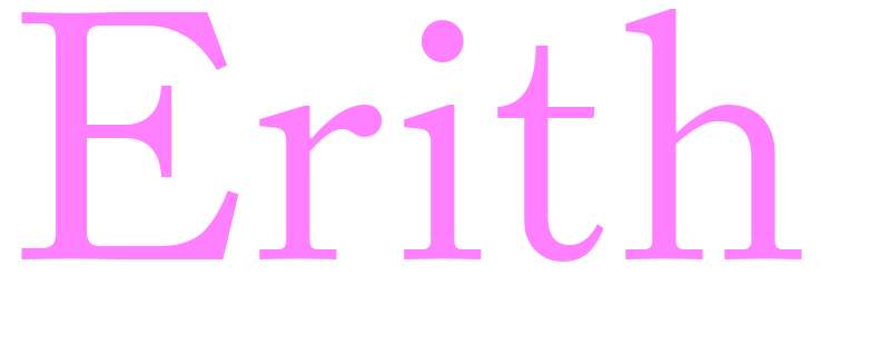 Erith - girls name