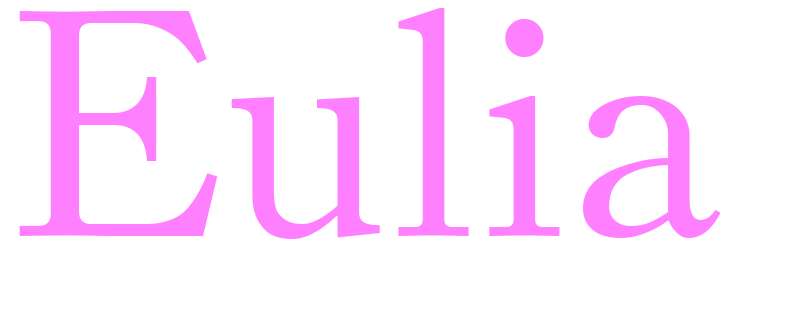 Eulia - girls name