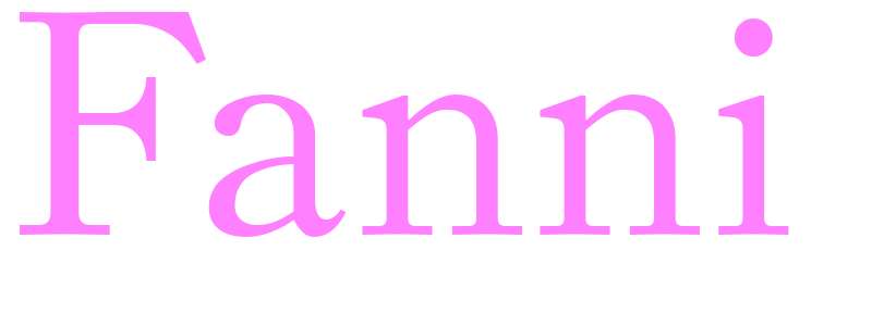 Fanni - girls name