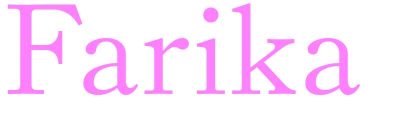 Farika - girls name