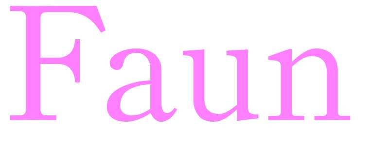 Faun - girls name