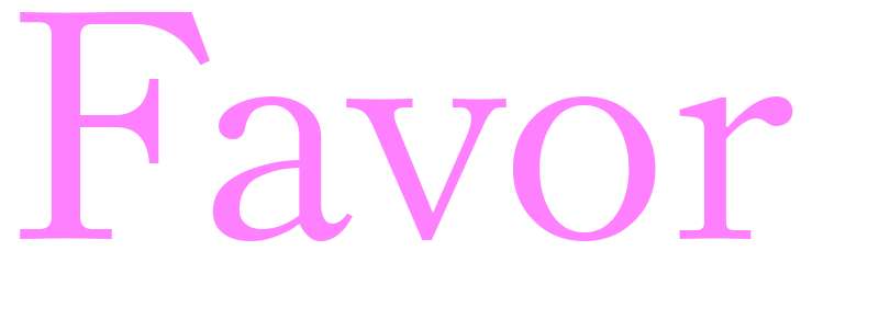 Favor - girls name