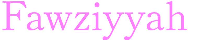 Fawziyyah - girls name