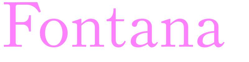 Fontana - girls name