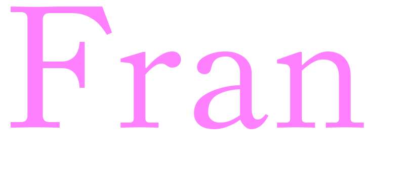 Fran - girls name