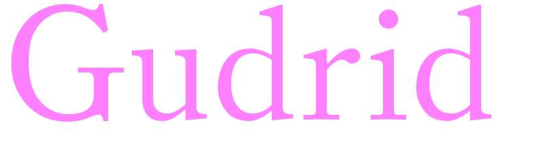 Gudrid - girls name