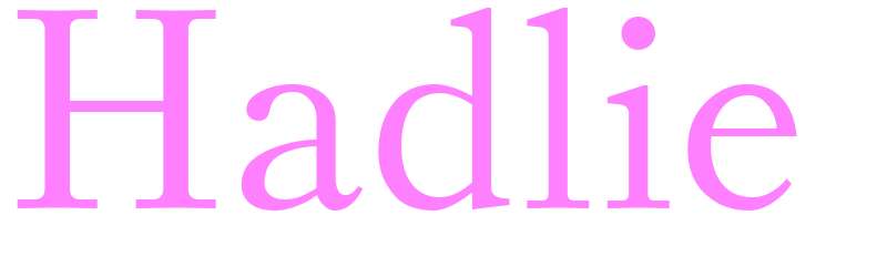 Hadlie - girls name