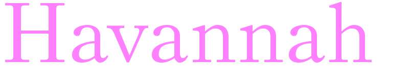 Havannah - girls name