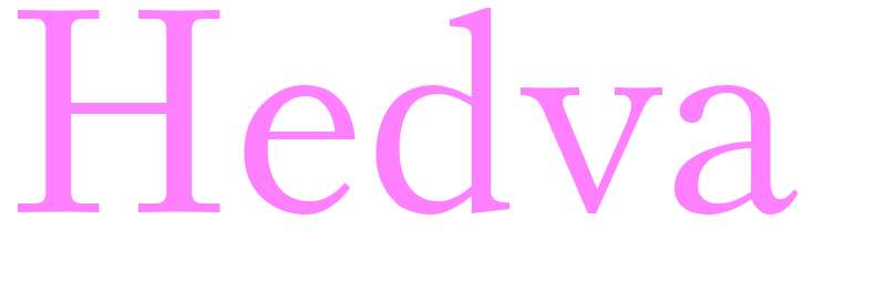 Hedva - girls name