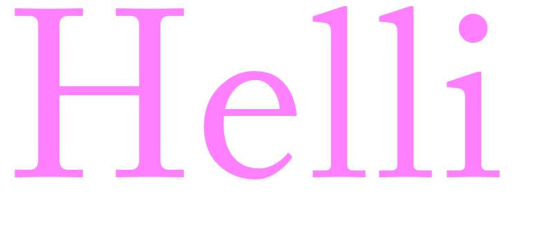 Helli - girls name