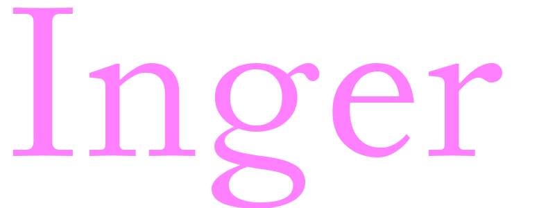 Inger - girls name