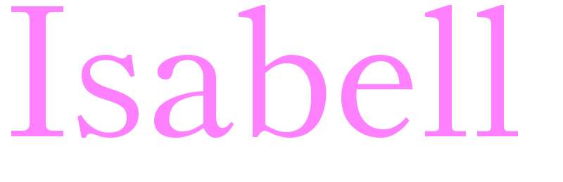 Isabell - girls name