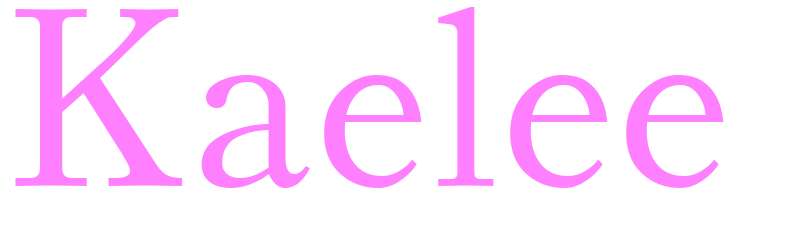 Kaelee - girls name