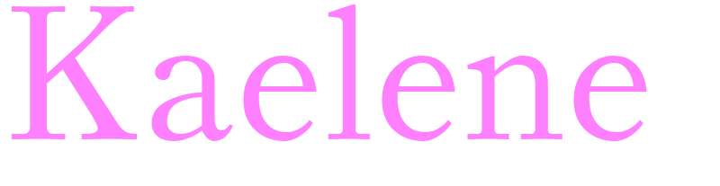 Kaelene - girls name