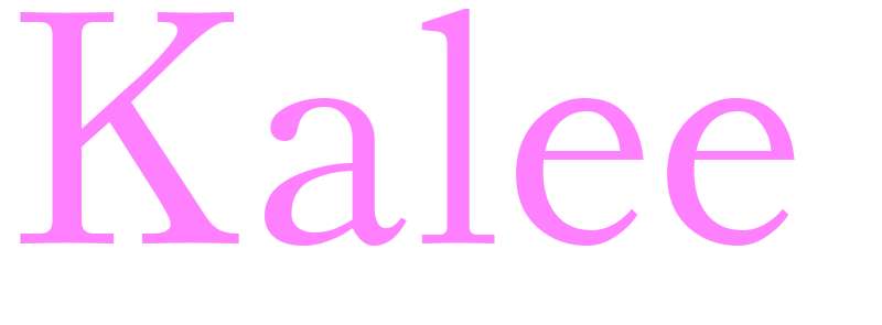 Kalee - girls name