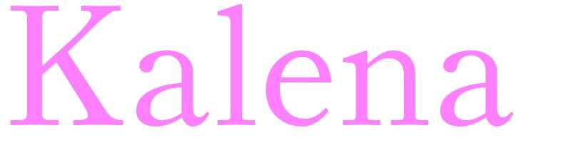 Kalena - girls name