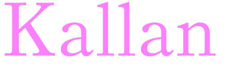 Kallan - girls name