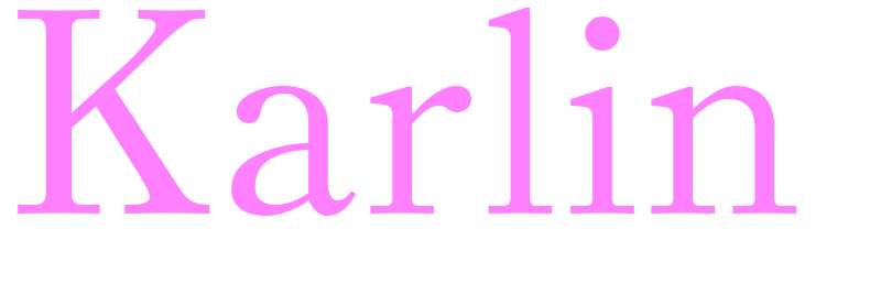 Karlin - girls name