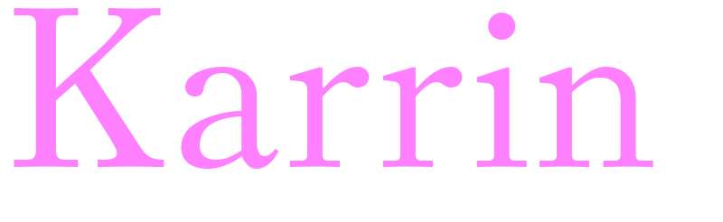 Karrin - girls name