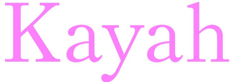 Kayah - girls name