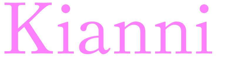 Kianni - girls name