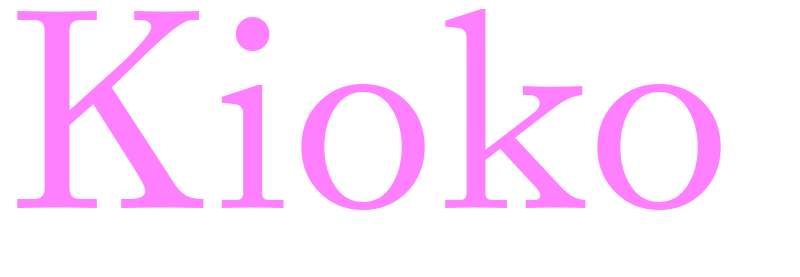 Kioko - girls name