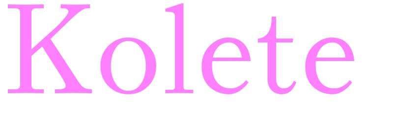 Kolete - girls name