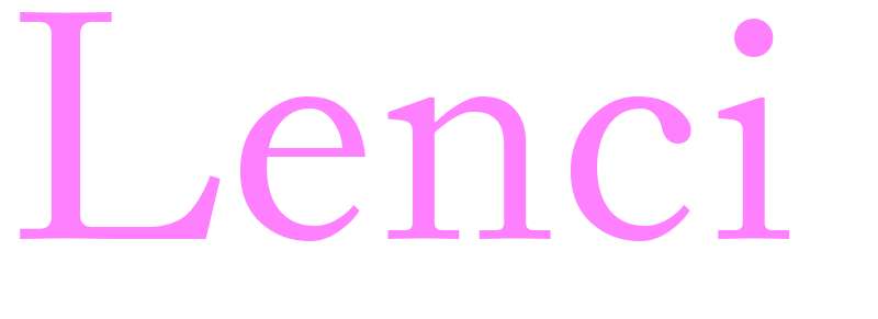 Lenci - girls name